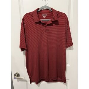 ✨ Saddlebred Performance Polo Shirt Large Polyester Men's Red‎ Navy